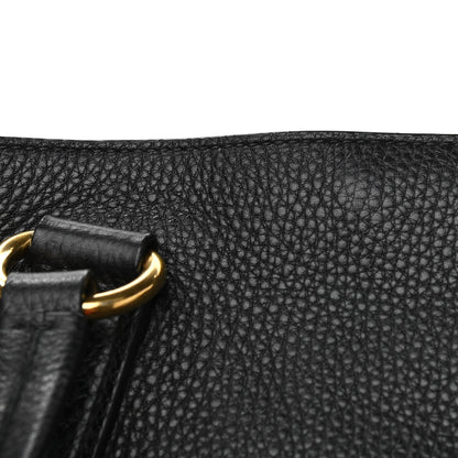 Prada Vitello Daino Side Zip Tote Black 10 of 12