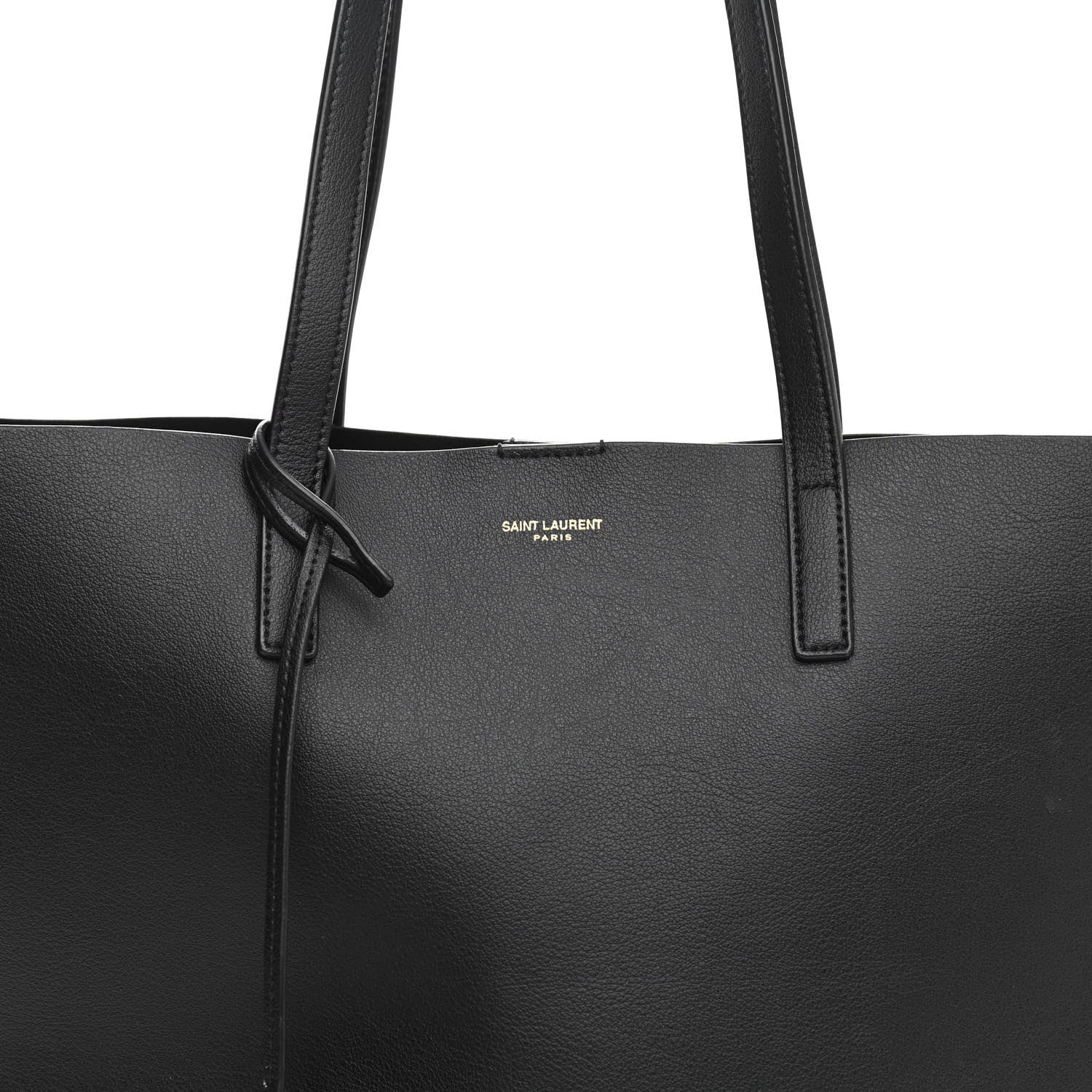 Saint Laurent Calfskin North-South Shopping Tote Black 9 of 12