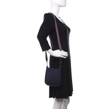 Hermes Taurillon Clemence Amazone Evelyne TPM Bleu Encre 2 of 12