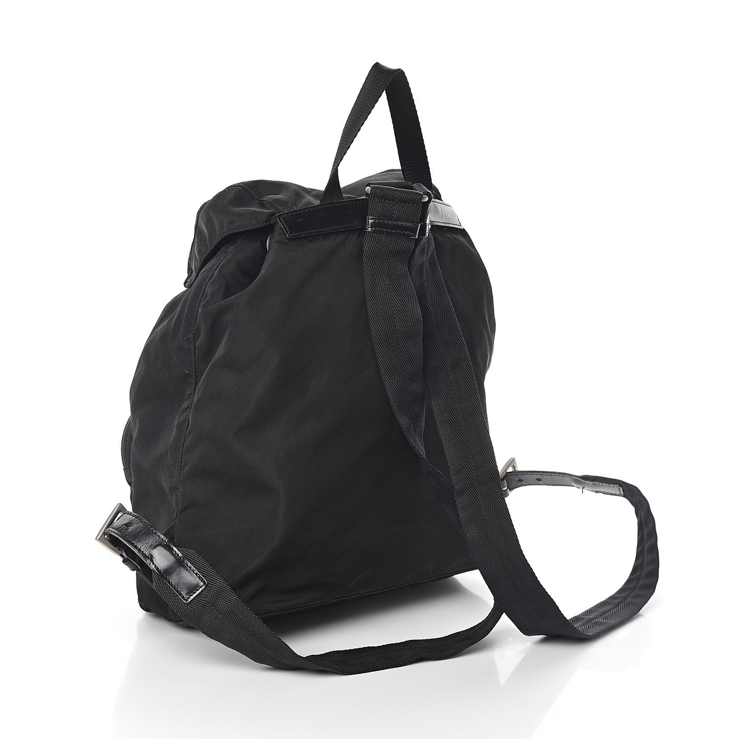 Nylon Vela Medium Cinch Backpack Black