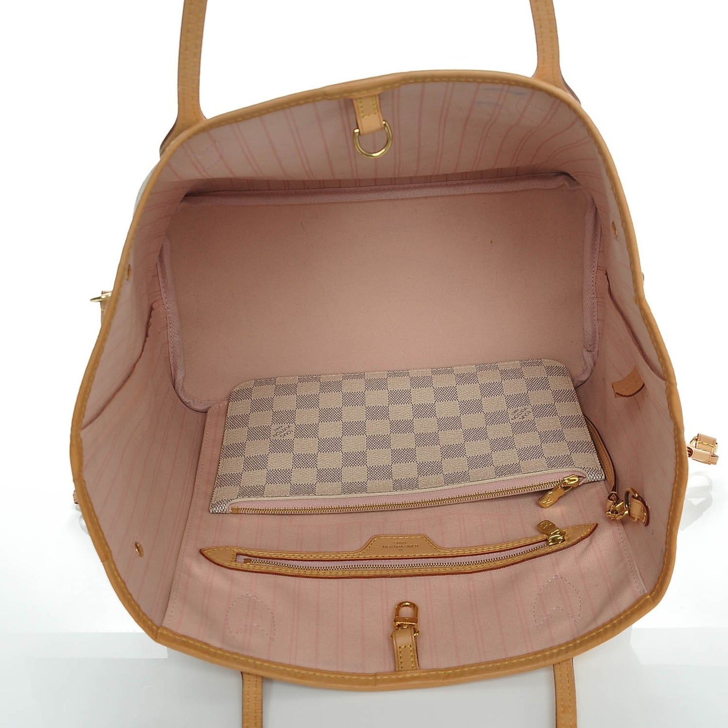 Damier Azur Neo Neverfull MM Rose Ballerine