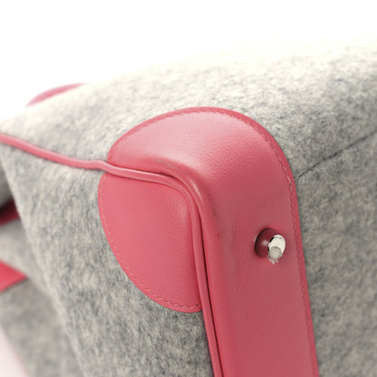 Hermes Evercolor Todoo Feutre HAC Birkin 40 Gris Clair Rose Azalee 8 of 13