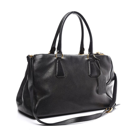 Prada Vitello Daino Tote Black 2 of 14