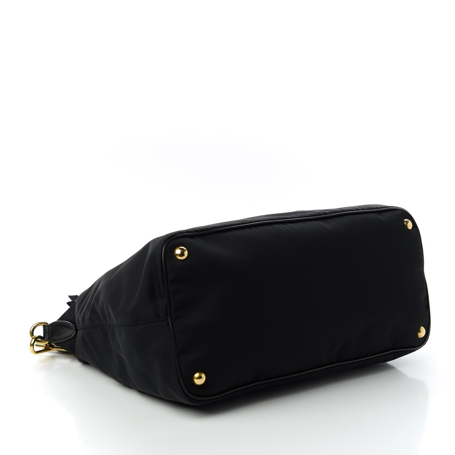 Prada Tessuto Nylon Soft Calf Tote Black 4 of 10