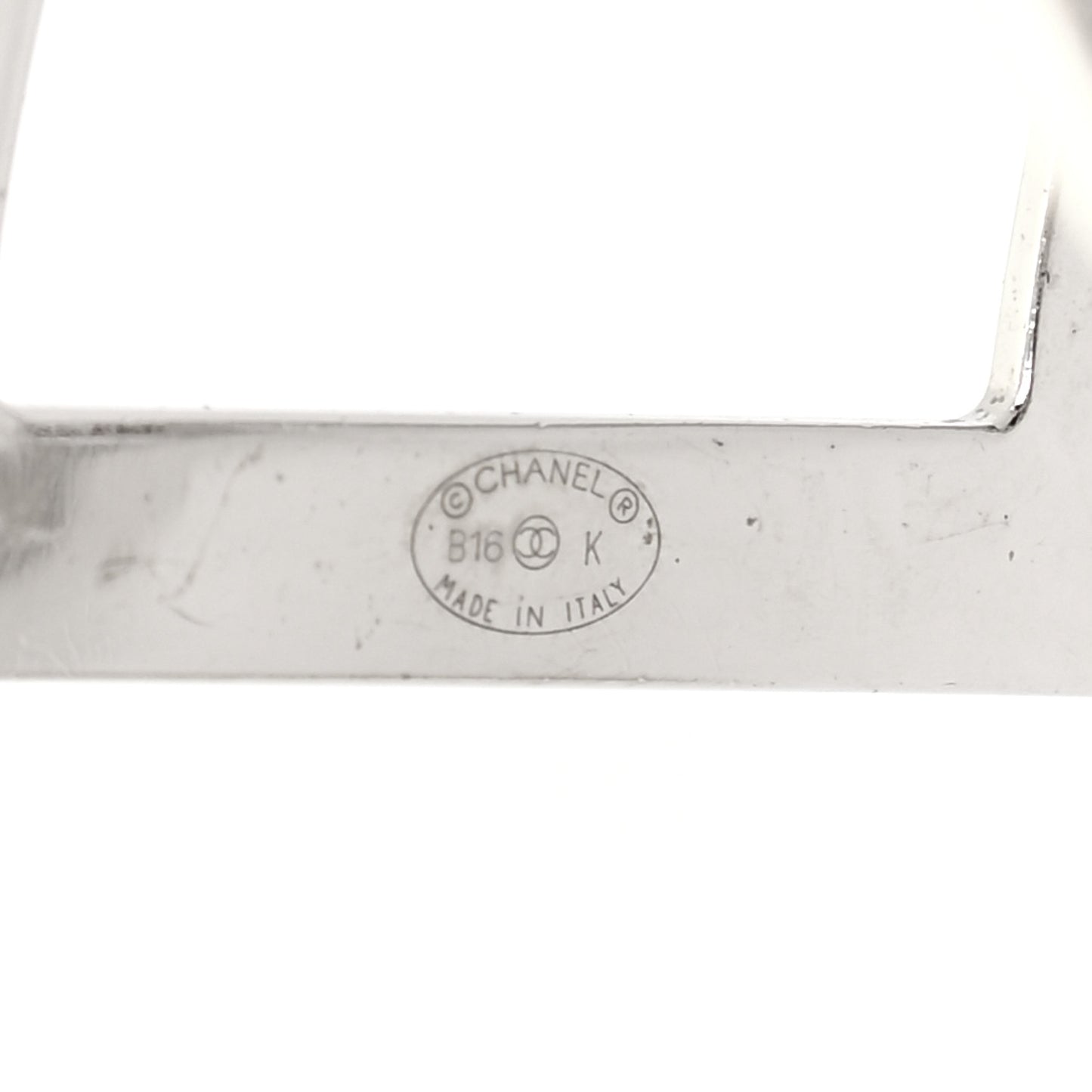 Metal Crystal CC Cuff Silver