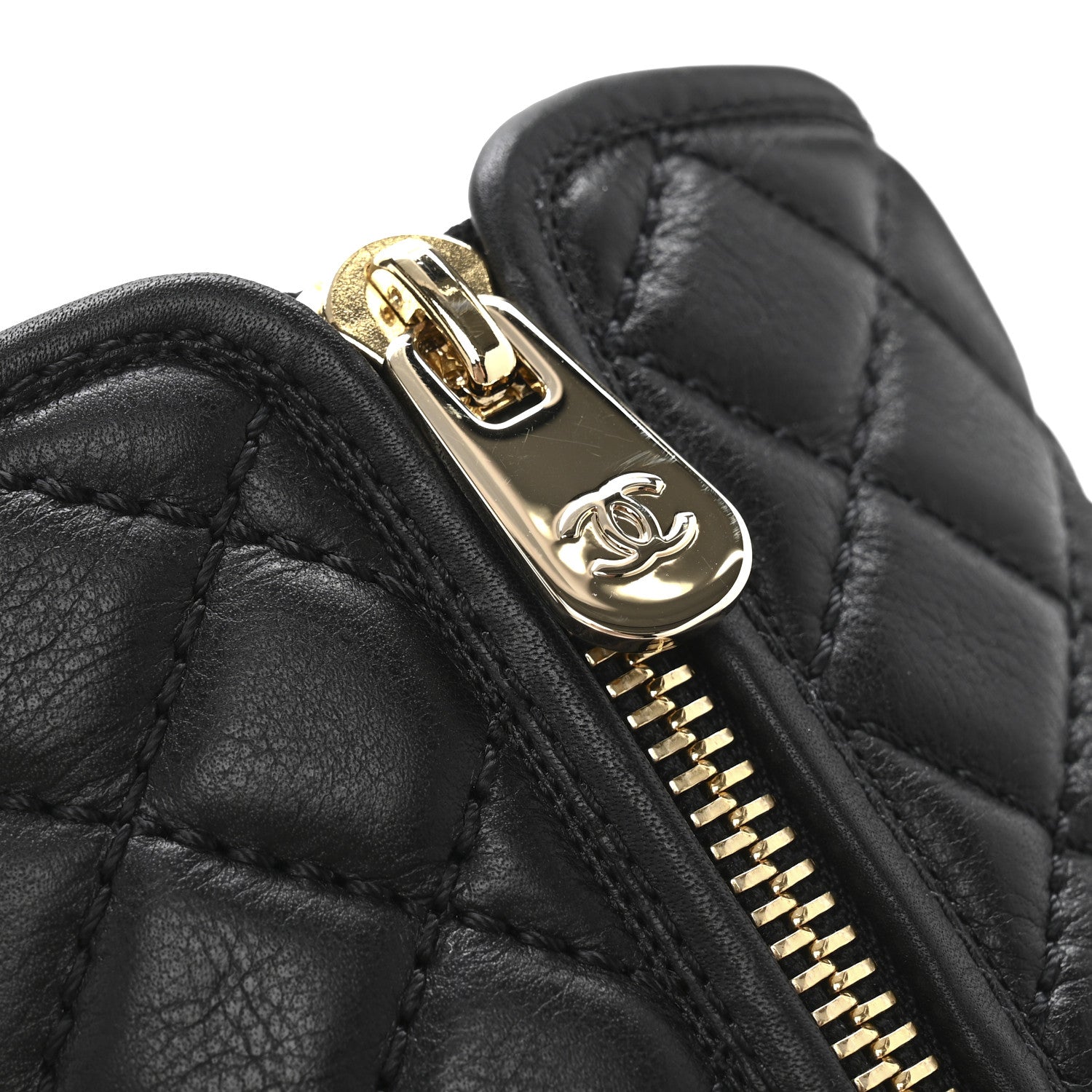 Chanel Calfskin Quilted CC Boots 38.5 Black 10 of 10
