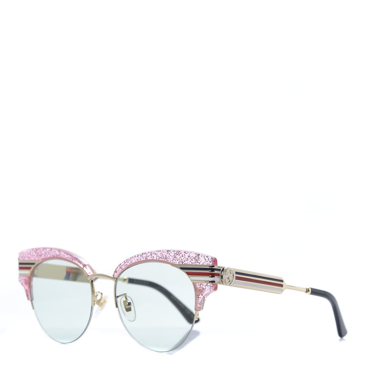 Acetate Metal Glitter Cat Eye Sunglasses GG0283S Pink
