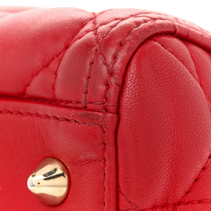 Christian Dior Lambskin Cannage Medium Lady Dior Red 11 of 16