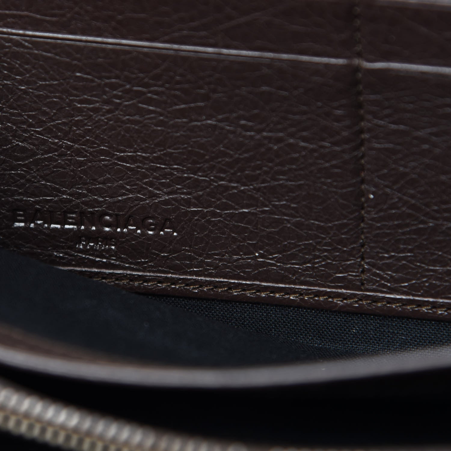 Balenciaga Agneau Classic Hardware Continental Zip Around Wallet Charbon 6 of 6