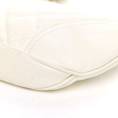 Burberry Calfskin Quilted Brook Hobo White 9 of 14