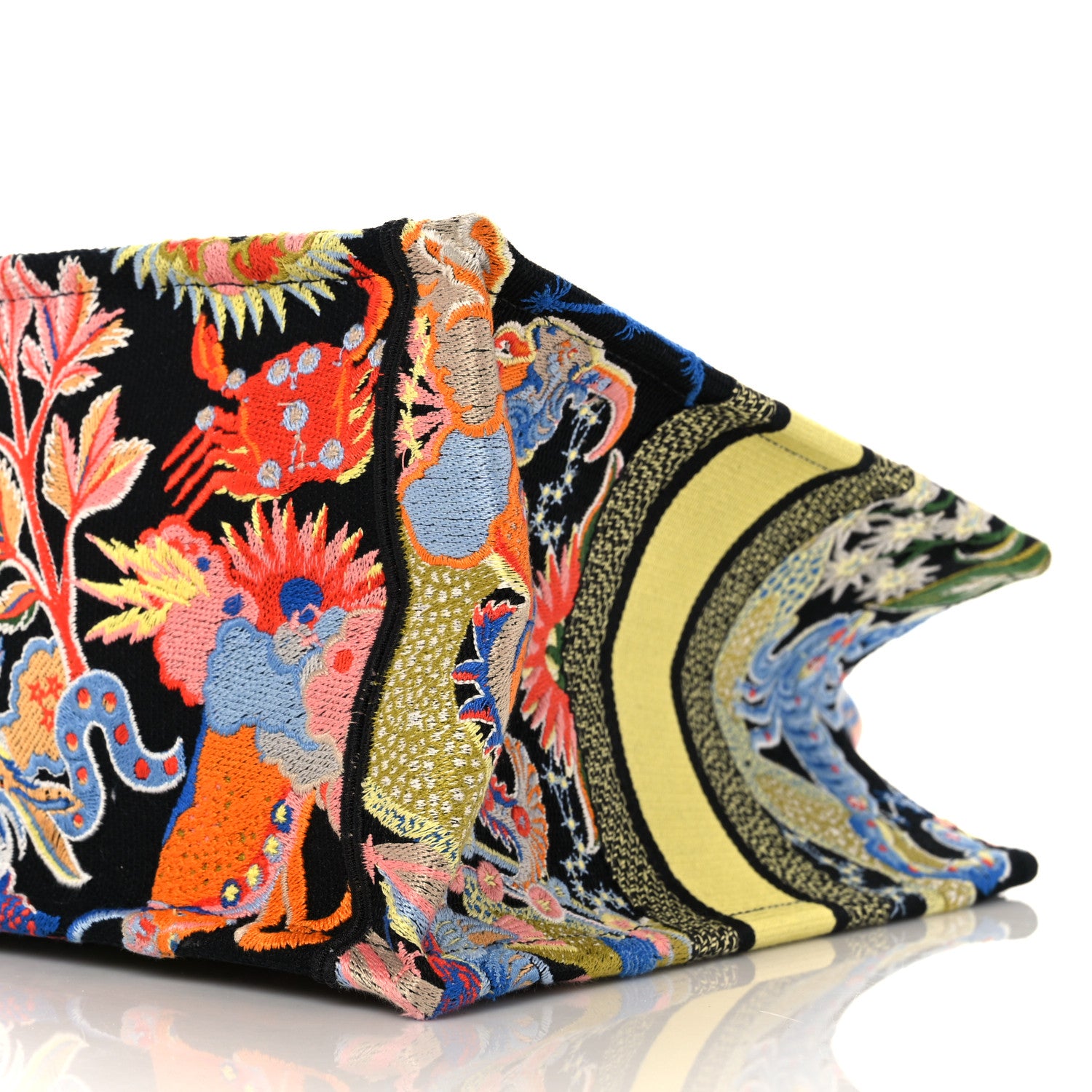 Christian Dior Canvas Zodiac Fantastico Embroidered Medium Book Tote Black Multicolor 10 of 11