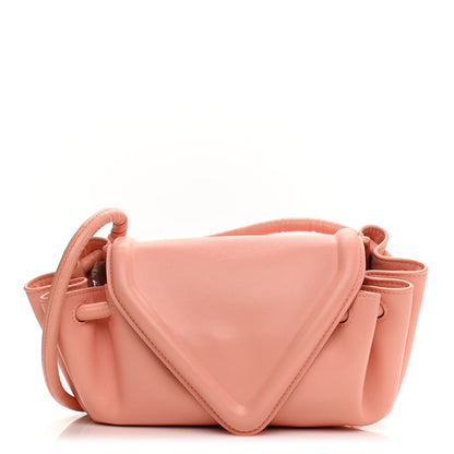 Bottega Veneta Lambskin Small Beak Triangle Flap Shoulder Bag Peachy Silver 1 of 10