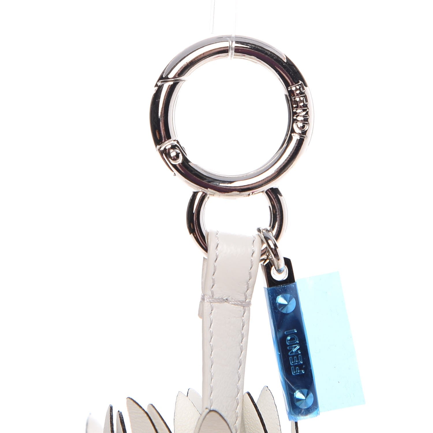 Fendi Fox Rabbit Fur Nappa Pineapple Bag Charm Fuxia White 3 of 5