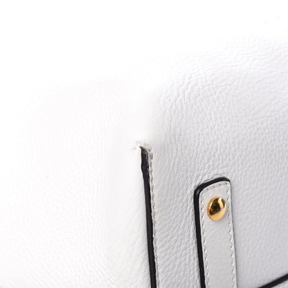 Burberry Soft Grain Calfskin Large Belt Bag White Yellow 12 of 14