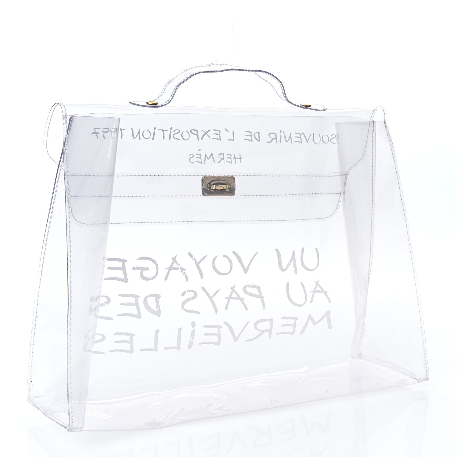 Hermes Vinyl Souvenir De L'Exposition Kelly Transparent 2 of 6