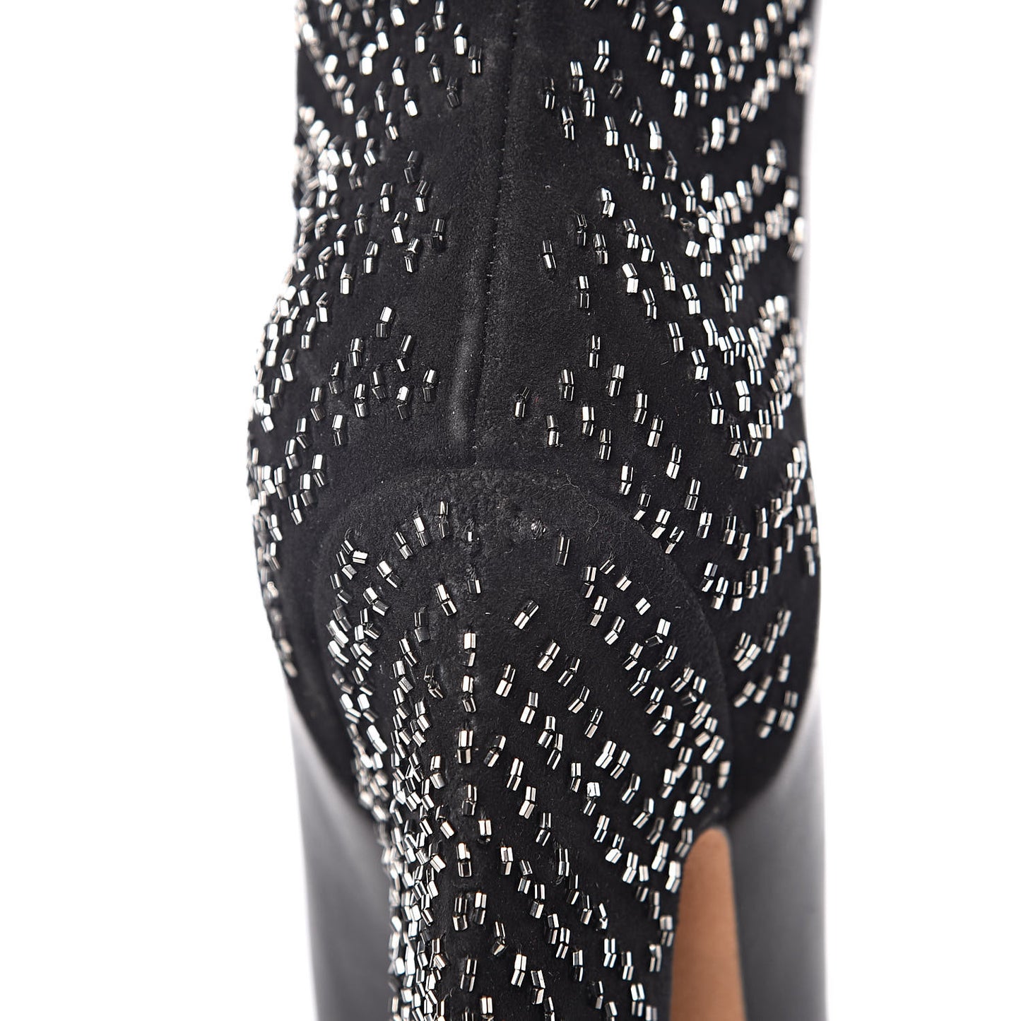 Nappa Suede Beaded Boots 36.5 Black