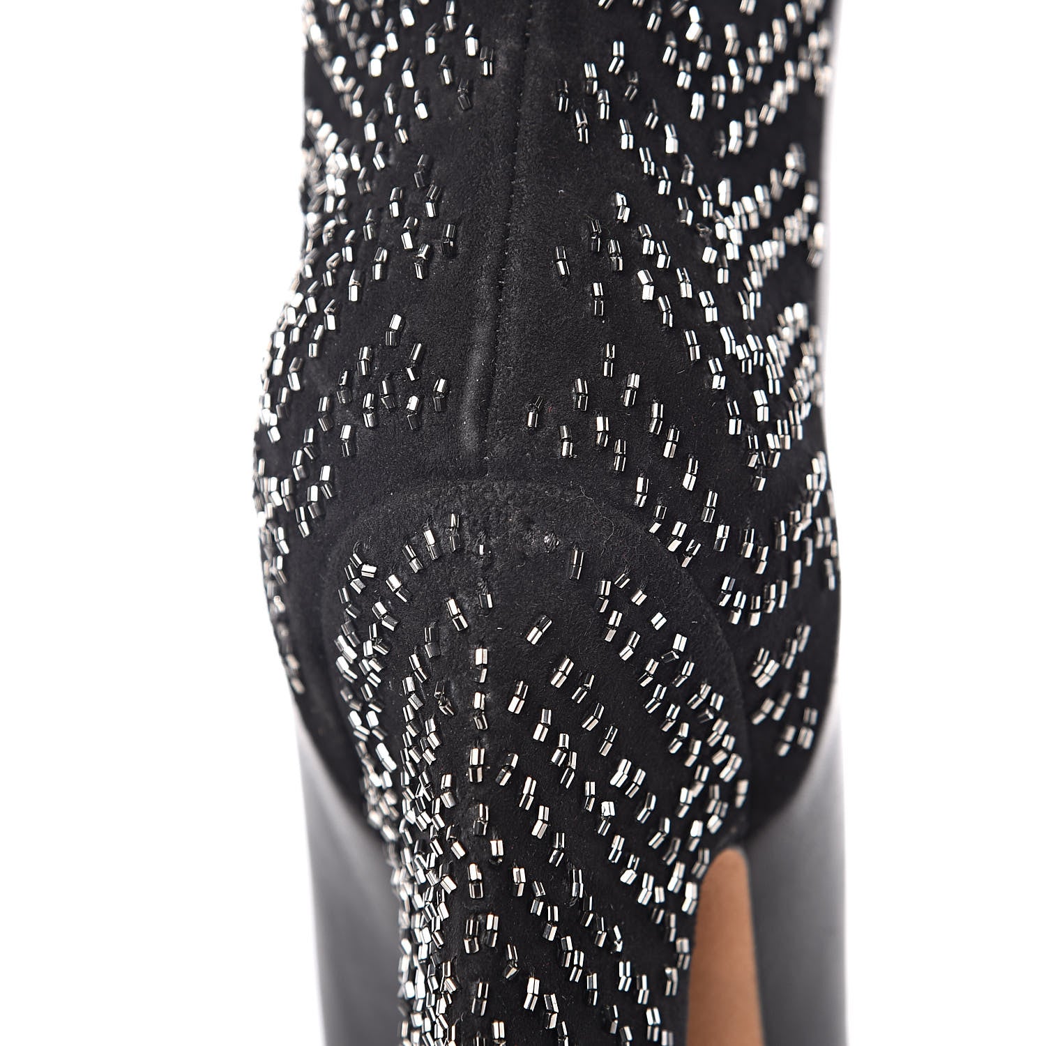 Valentino Garavani Nappa Suede Beaded Boots 36.5 Black 7 of 10
