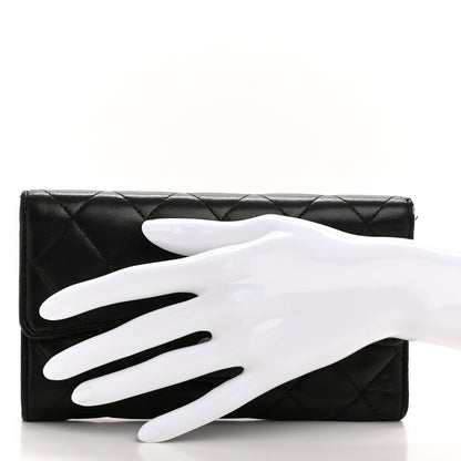 Chanel Lambskin Quilted Large Flap Wallet Black 2 of 13