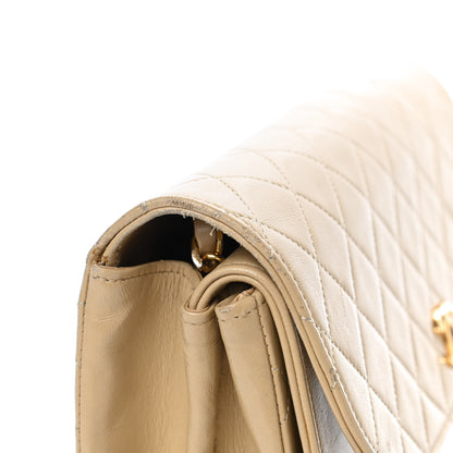 Chanel Lambskin Quilted Medium Double Flap Beige 8 of 11