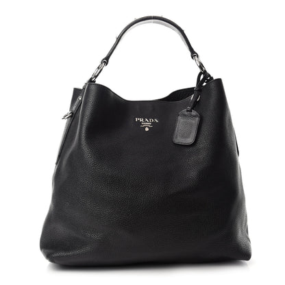 Prada Vitello Daino Hobo Black 1 of 19