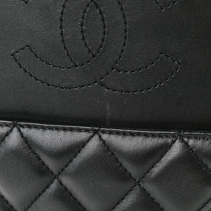 Chanel Lambskin Quilted Small Urban Delight Tote Black Blue 14 of 15