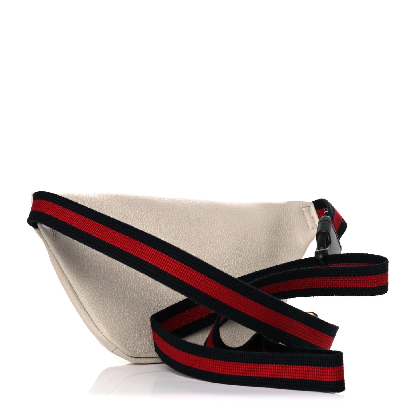 Grained Calfskin Small Logo Belt Bag White