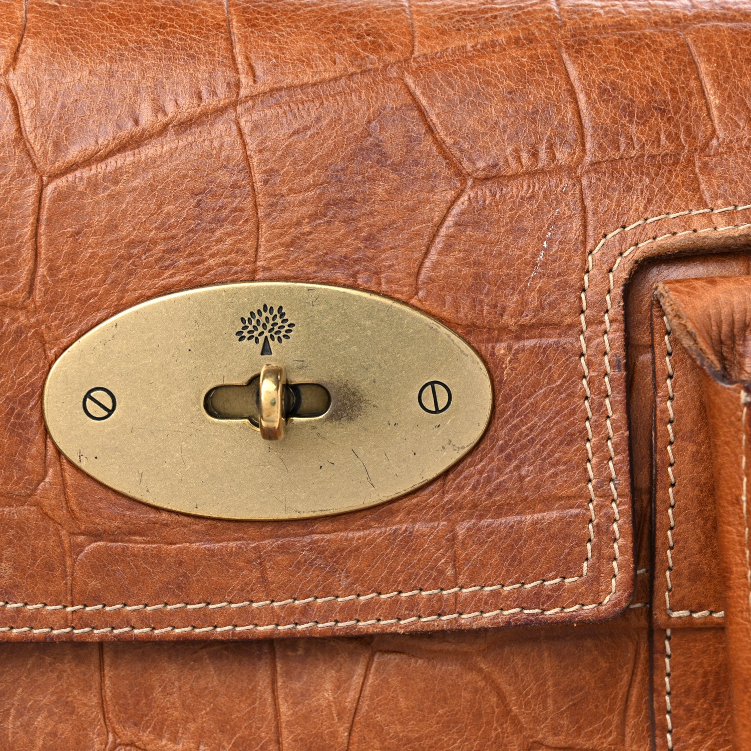 Mulberry Crocodile Embossed Bayswater Oak 20 of 23