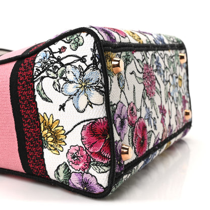 Christian Dior Canvas Florilegio Embroidered Medium Lady D-Lite White Multicolor 9 of 10
