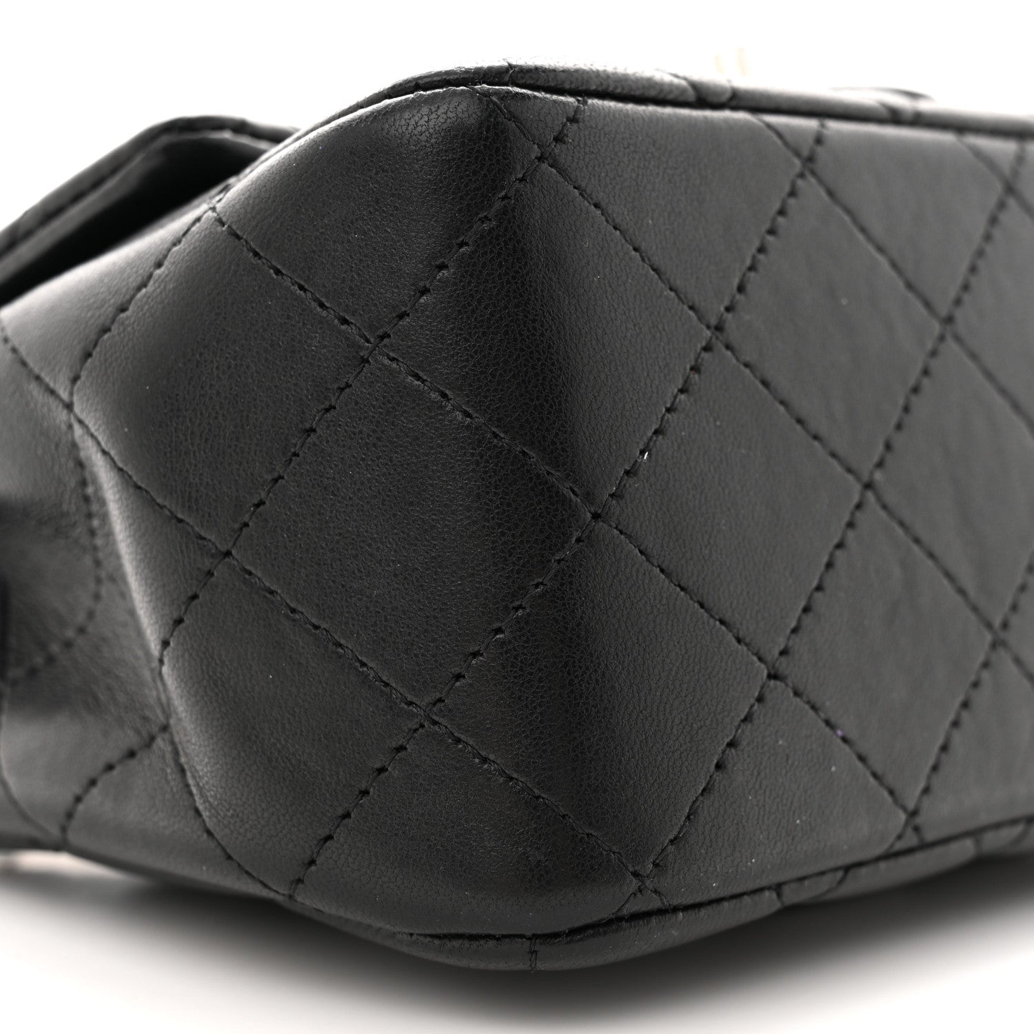 Chanel Lambskin Quilted Mini Square Flap Black 9 of 10