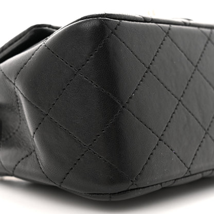 Chanel Lambskin Quilted Mini Square Flap Black 9 of 10