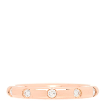 Tiffany 18K Rose Gold Diamond Stacking Band Ring 48 4.5 1 of 4