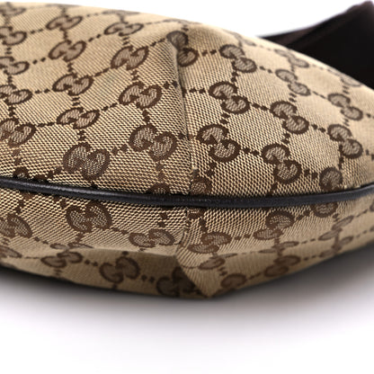 Gucci Monogram Medium Half Moon Hobo Dark Brown 10 of 16
