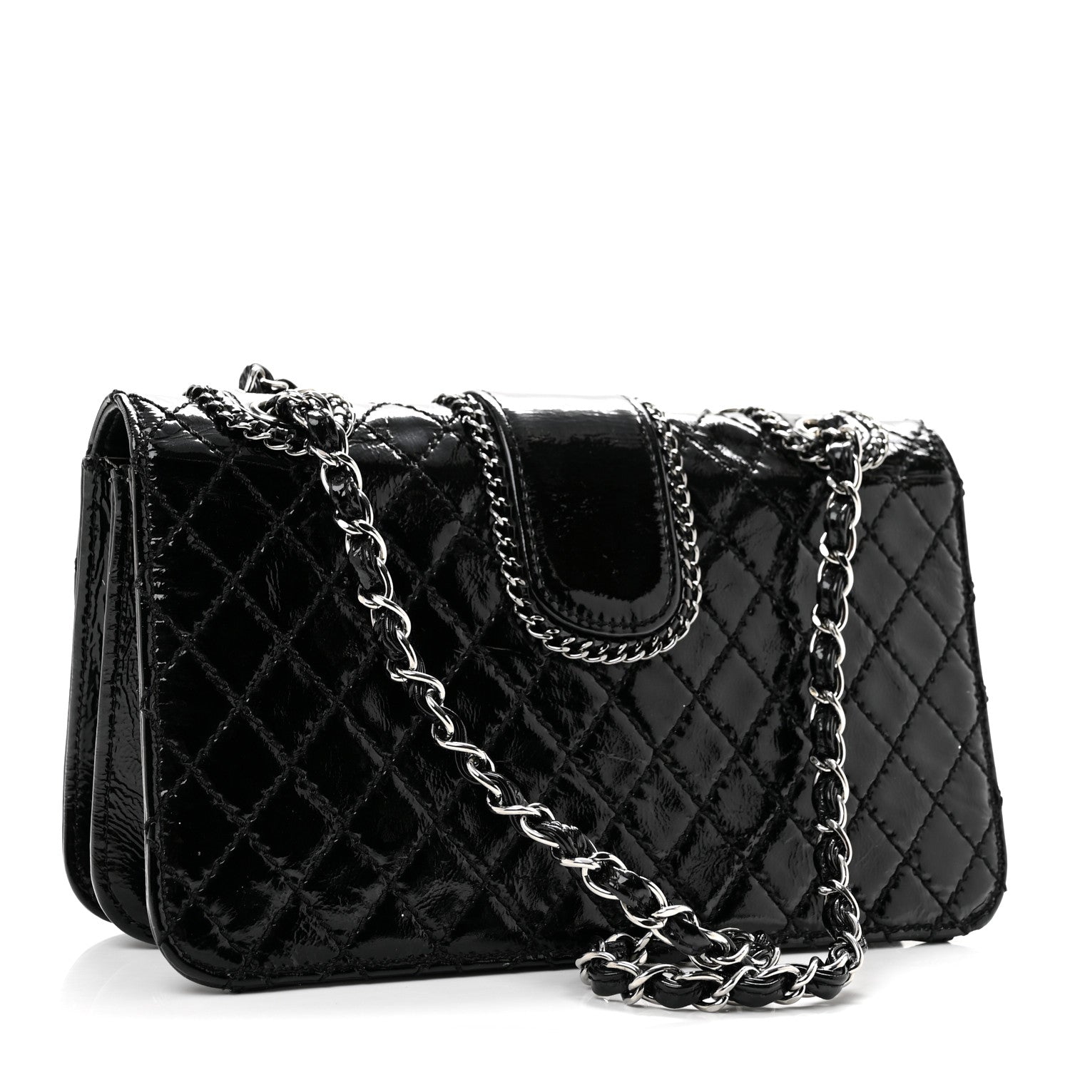 Chanel Patent Medium Madison Flap Black 3 of 13