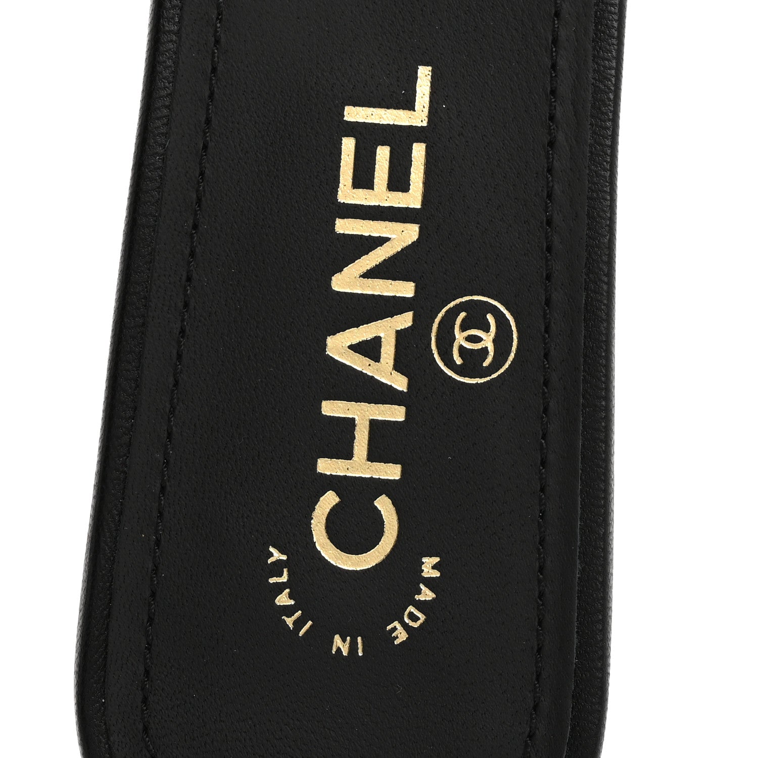 Chanel Lambskin Pearl CC Sandals 40.5 Black 7 of 10