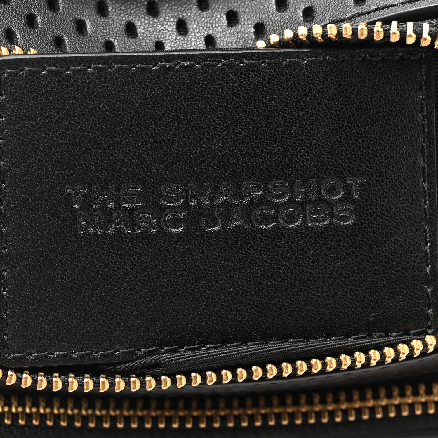 Marc Jacobs Perforated Calfskin Small Snapshot Camera Bag Black 6 of 10
