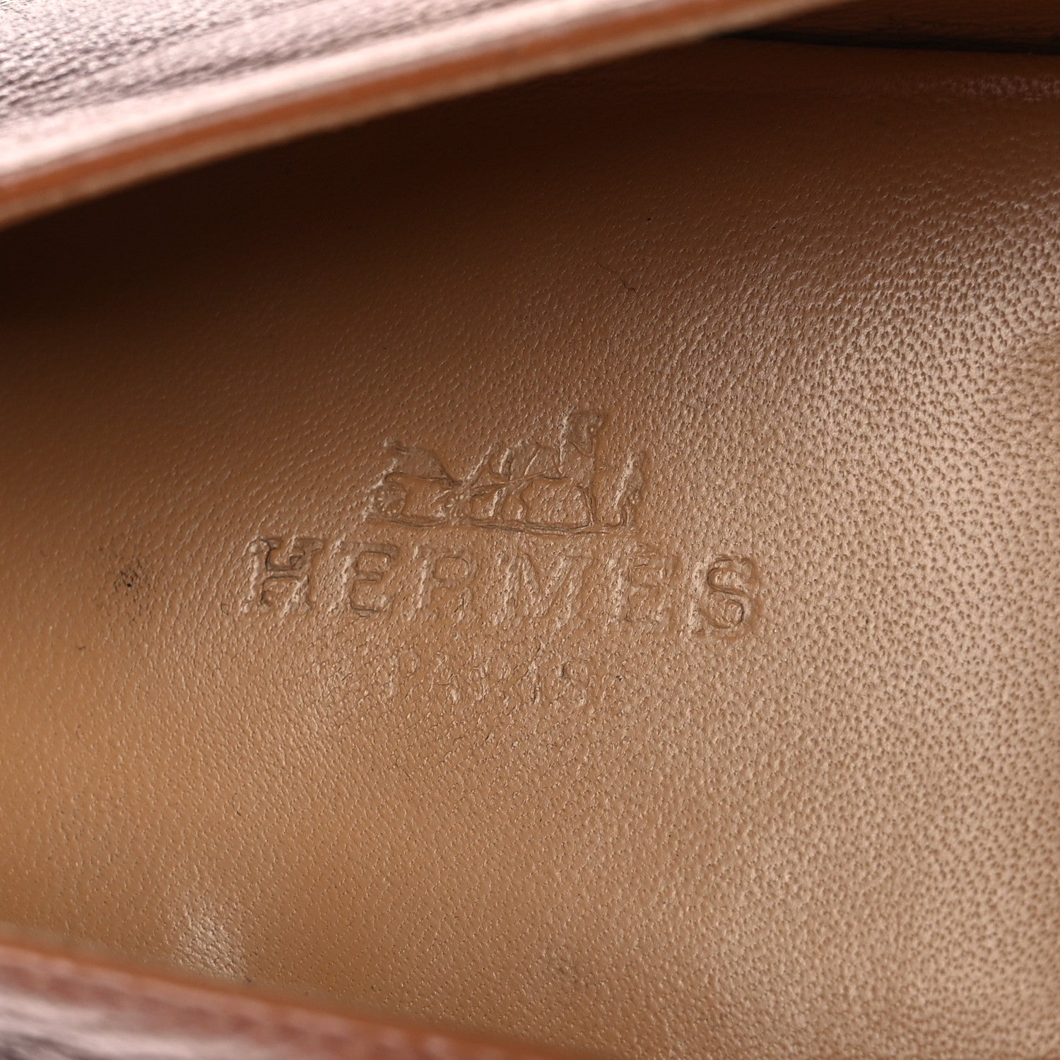 Hermes Goatskin Mens Ancora Moccasin Loafers 42 Naturel 9 of 13