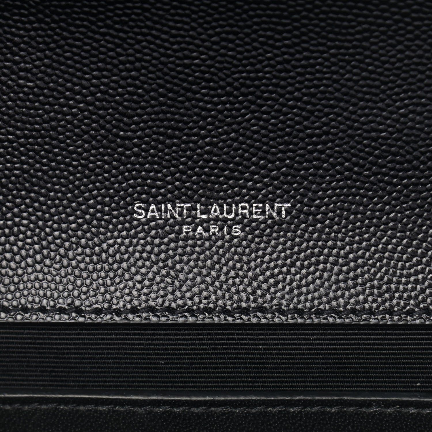 Saint Laurent Grain De Poudre Textured Mixed Matelasse Triquilt Medium Monogram Satchel Black 7 of 9