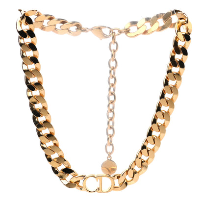 Christian Dior Metal Danseuse Etoile Chain Choker Necklace Gold 3 of 5