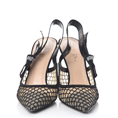 Christian Dior Resille Lambskin Ribbon J'Adior Slingback 100mm Pumps 39 Black 2 of 11