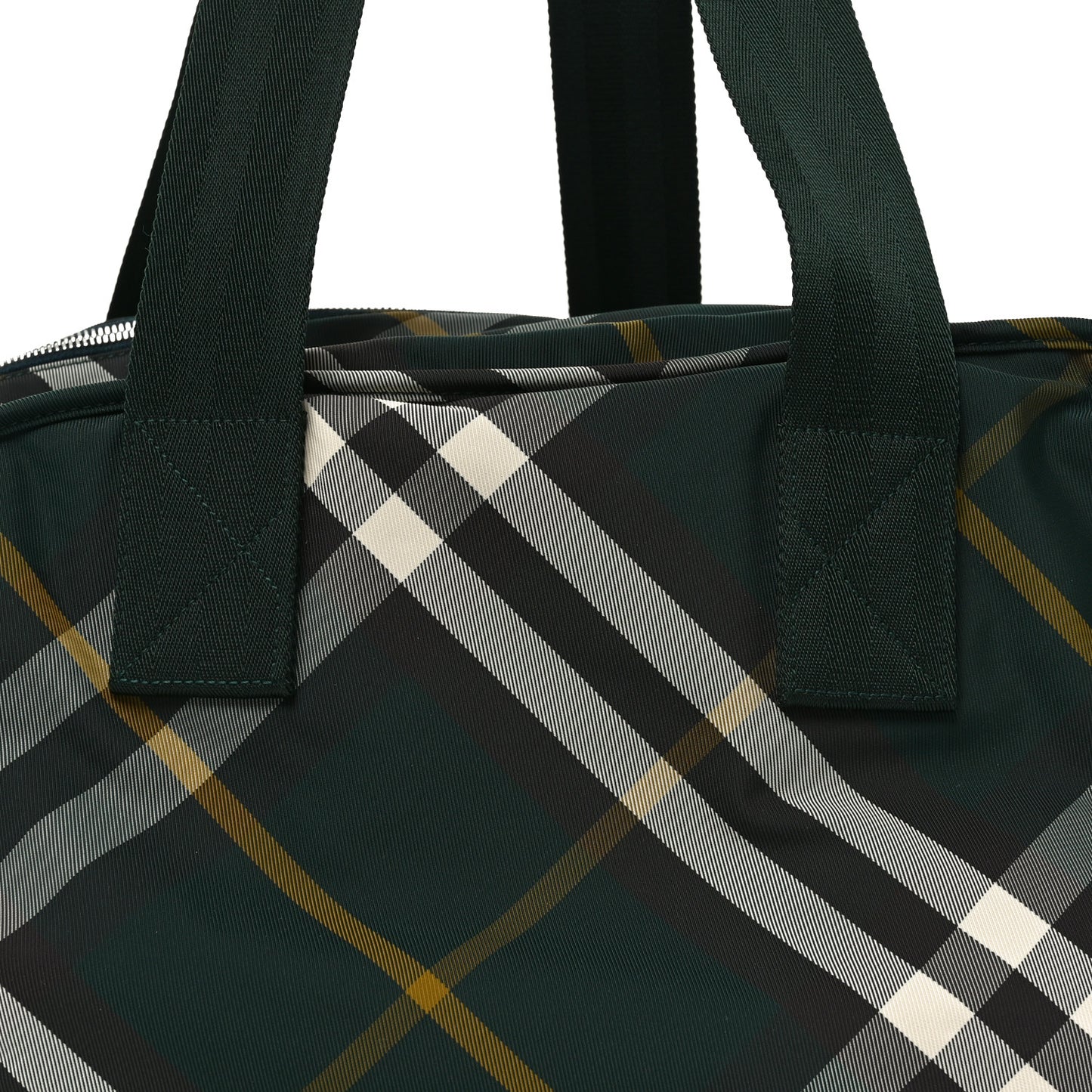Nylon Check Shield Duffle Bag Ivy