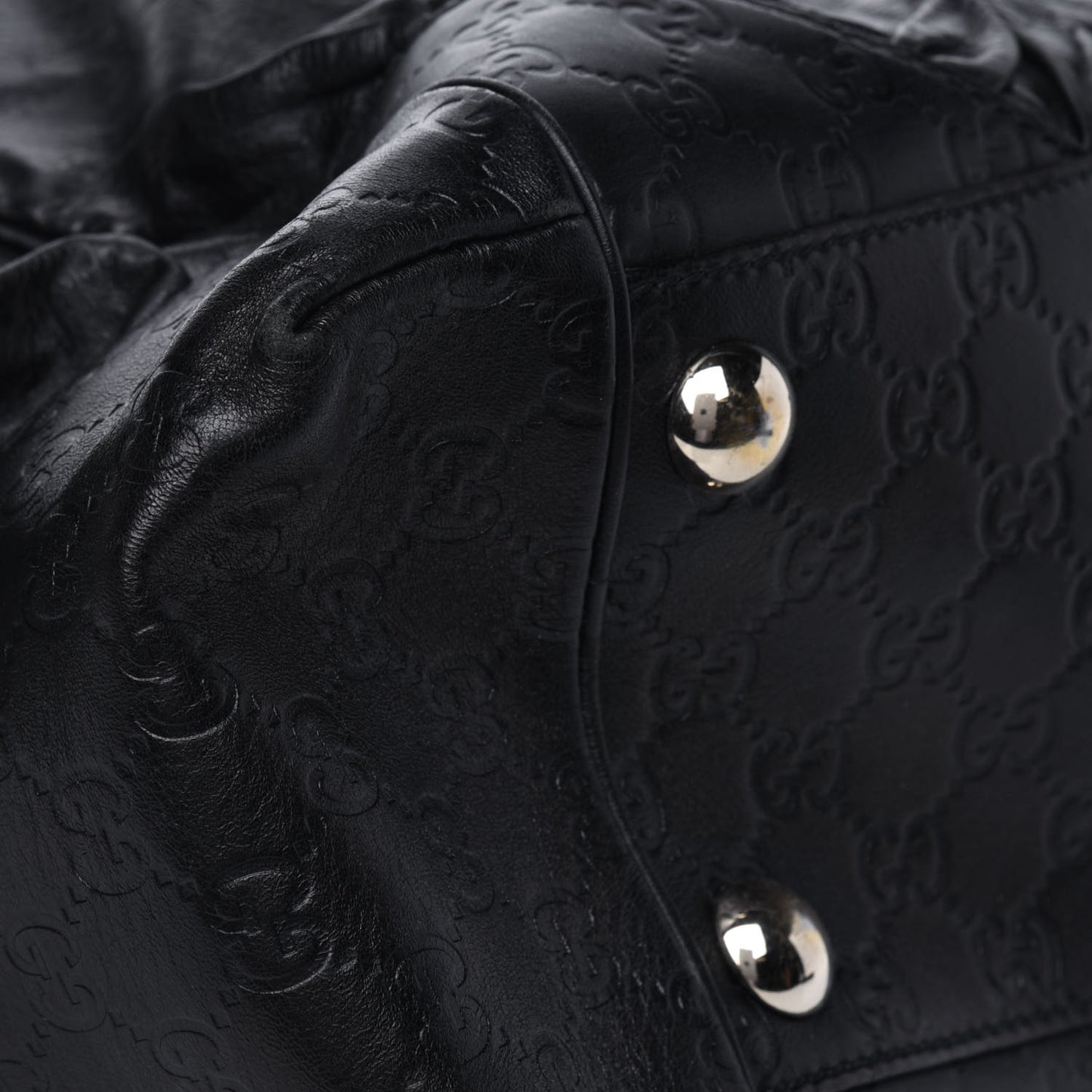 Calfskin Guccissima Large Full Moon Tote Black