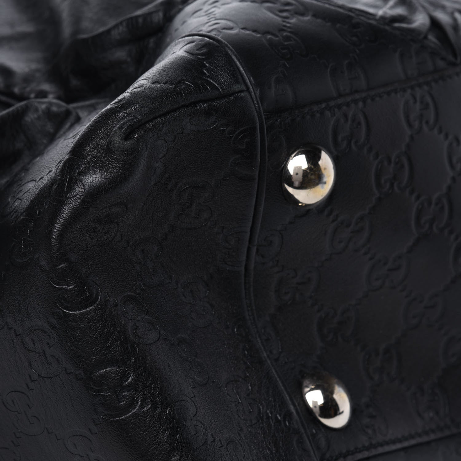 Gucci Calfskin Guccissima Large Full Moon Tote Black 13 of 19