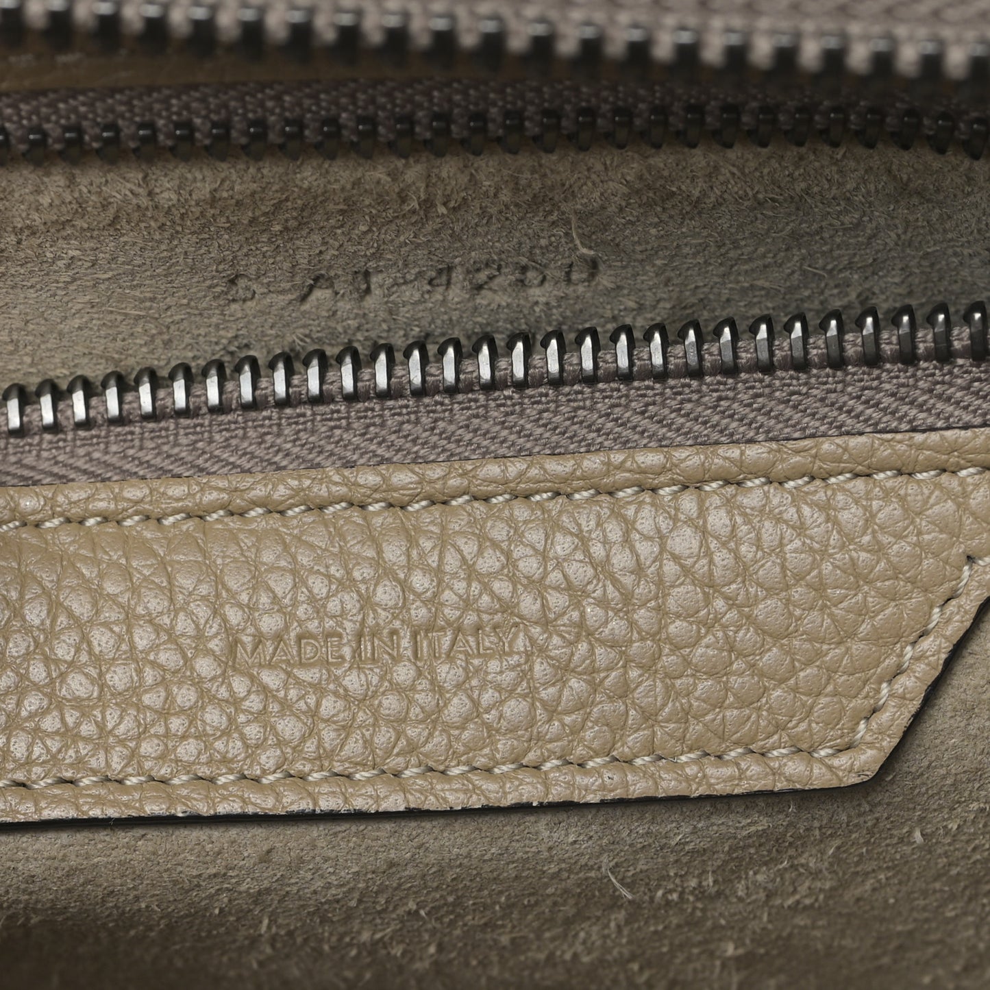 Drummed Calfskin Micro Luggage Dune