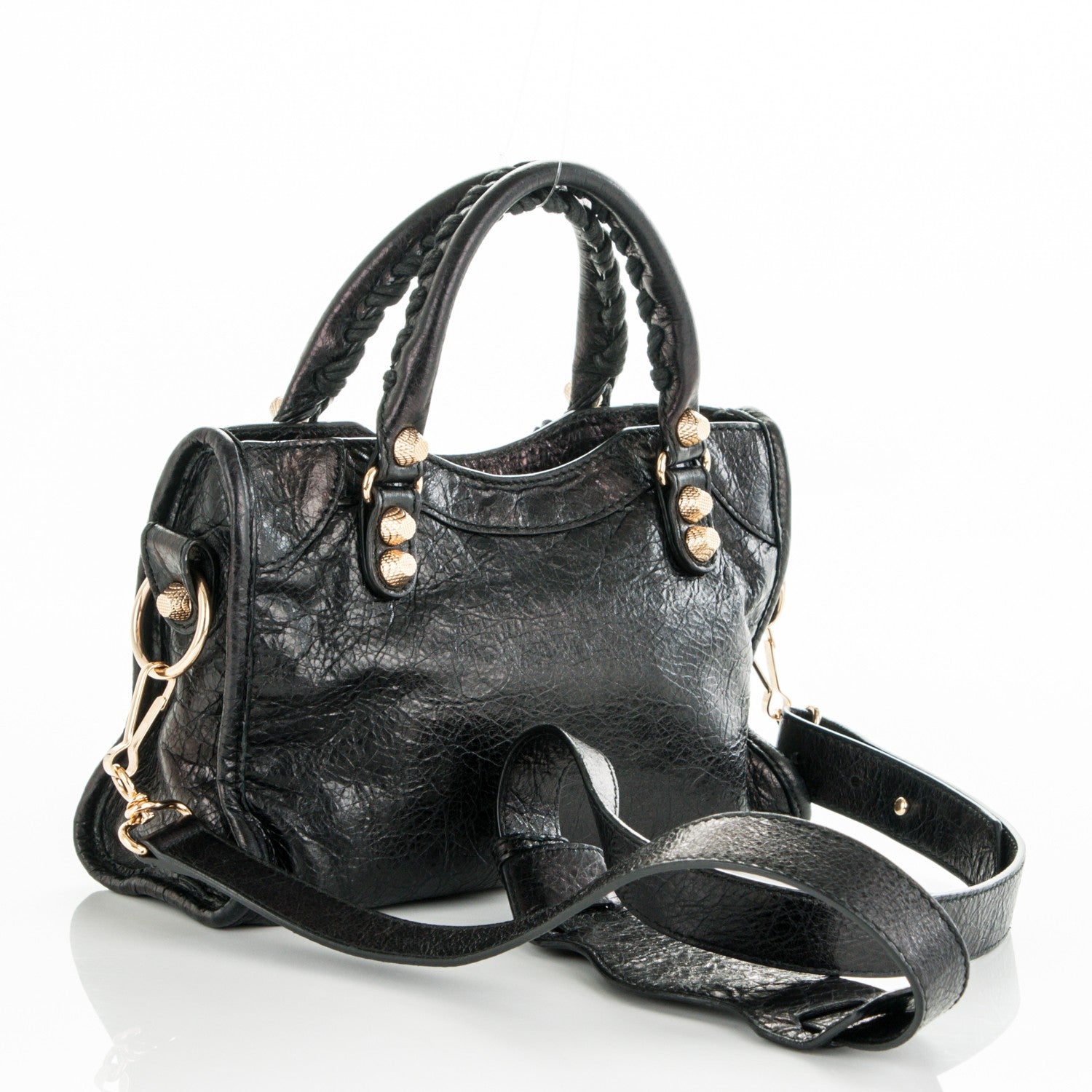 Balenciaga Agneau Giant 12 Gold Hardware Mini City Black 3 of 9