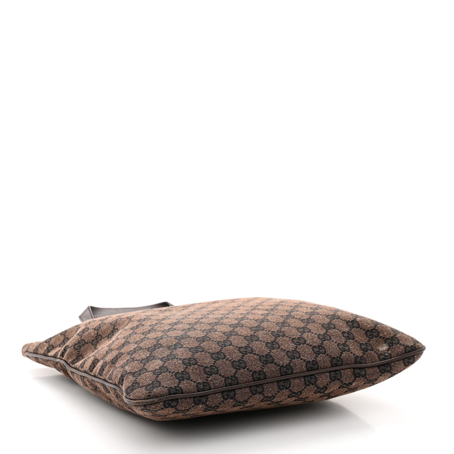 Gucci Calfskin Canvas Monogram Flat Vertical Tote Brown 4 of 11