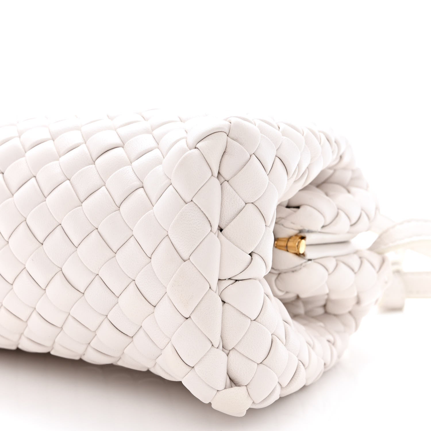 Bottega Veneta Nappa Intreccio Mini Padded Handle Bag Chalk 9 of 13
