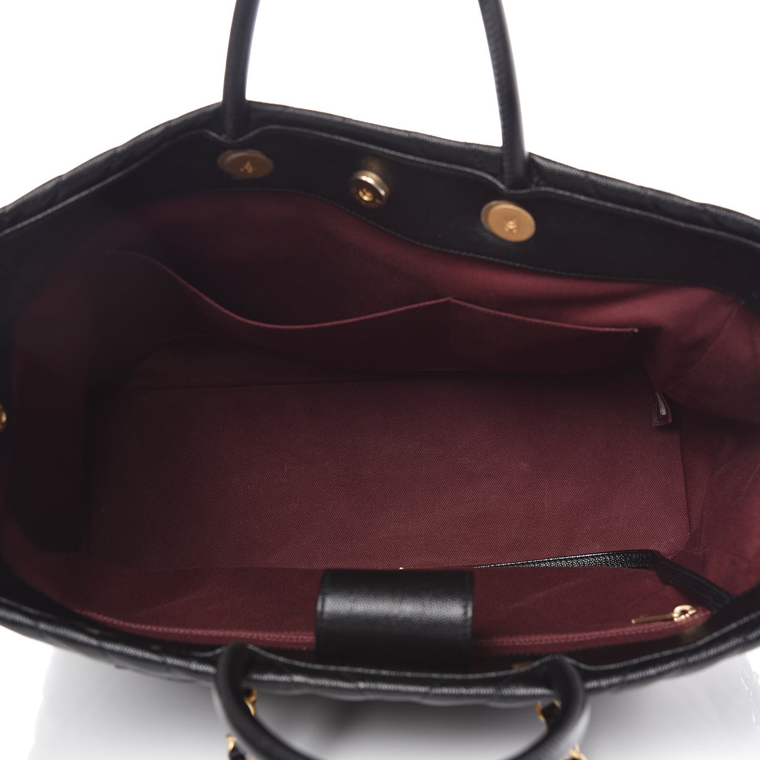 Chanel Caviar Chevron Quilted Coco Handle Shopping Tote Black 5 of 13