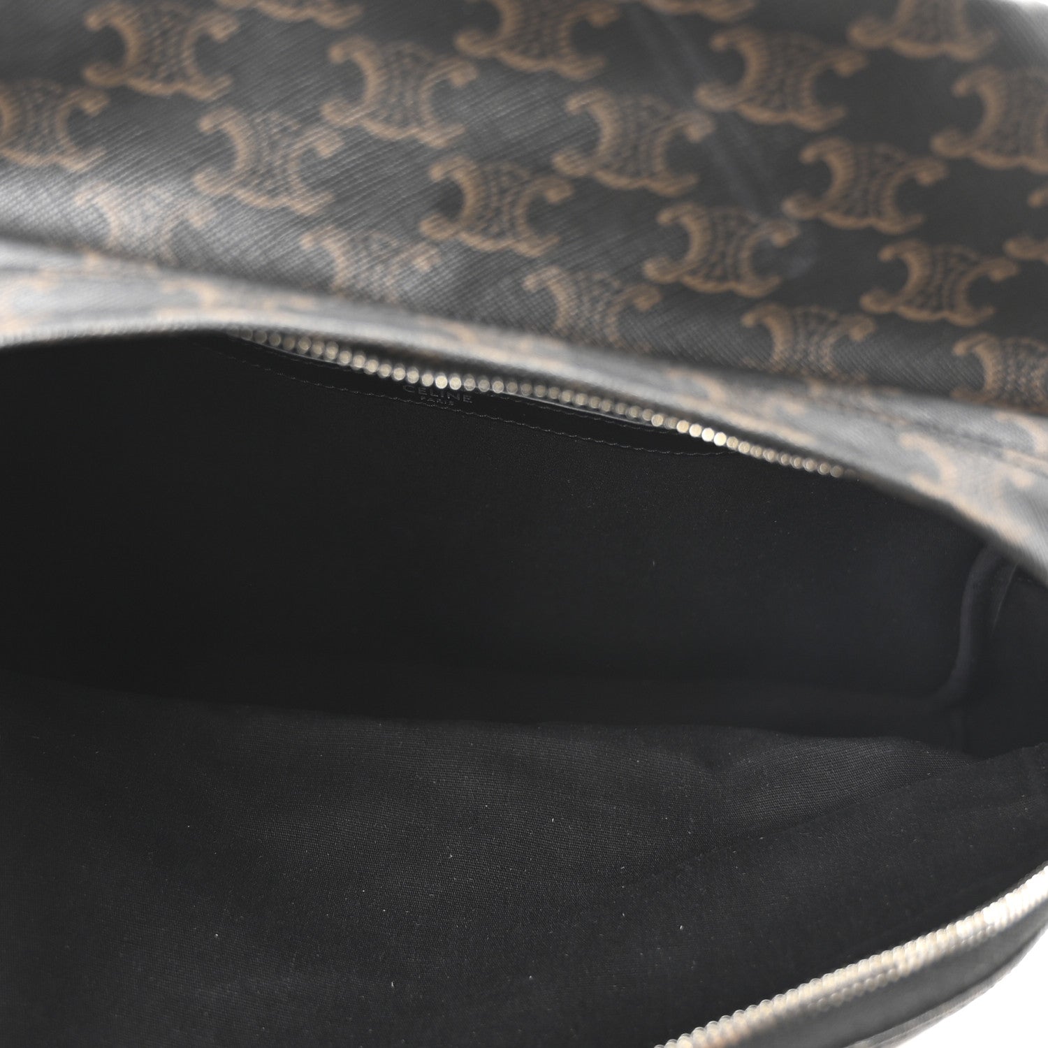 Celine Triomphe Canvas XL Calfskin Backpack Black 5 of 9