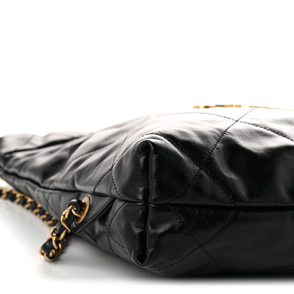 Chanel Shiny Calfskin Quilted Chanel 22 Backpack Black 8 of 9