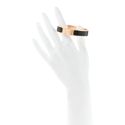 Hermes Enamel Narrow Clic Clac H Bracelet PM Black 2 of 5